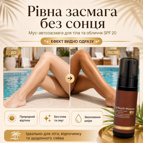 ПРИРОДНА ЗАСМАГА ТА БЕЗДОГАННИЙ ДОГЛЯД